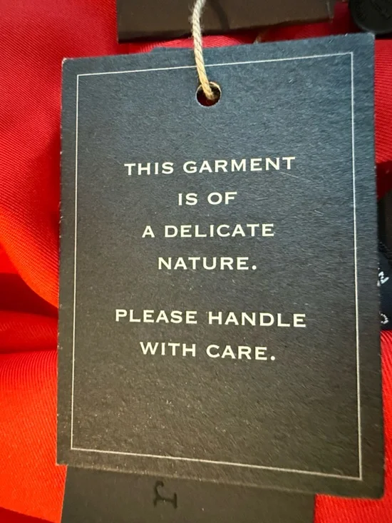 NWT. Rag & Bone. Florence Silk Tie Neck Blouse. Fiery Red. Size 6. - Picture 13 of 14